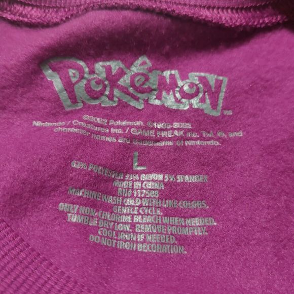 Sweater Pokemon 1995, Women's Size L,purple, Polyester, Rayón, Spandex. - Picture 3 of 7